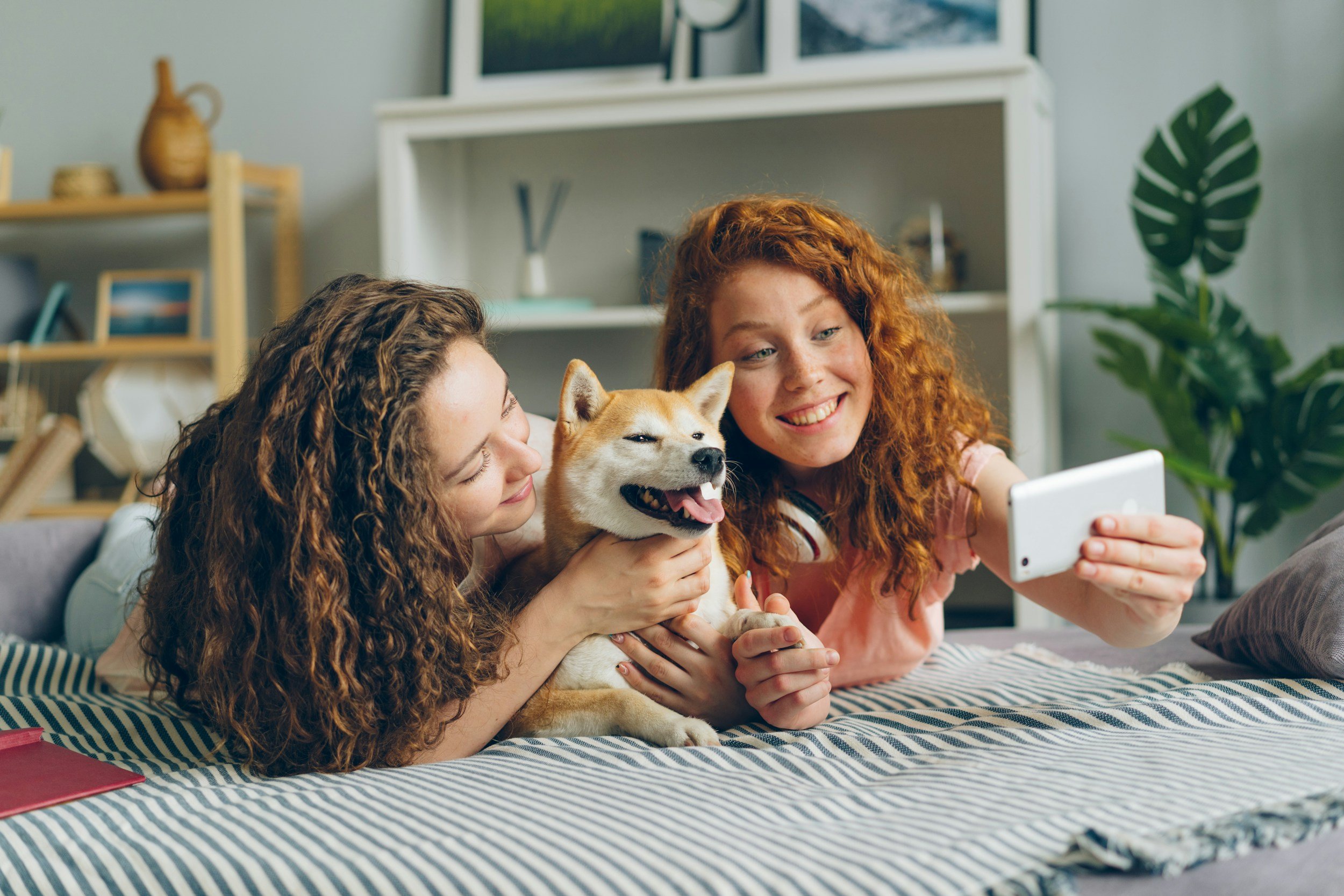 Family with pet